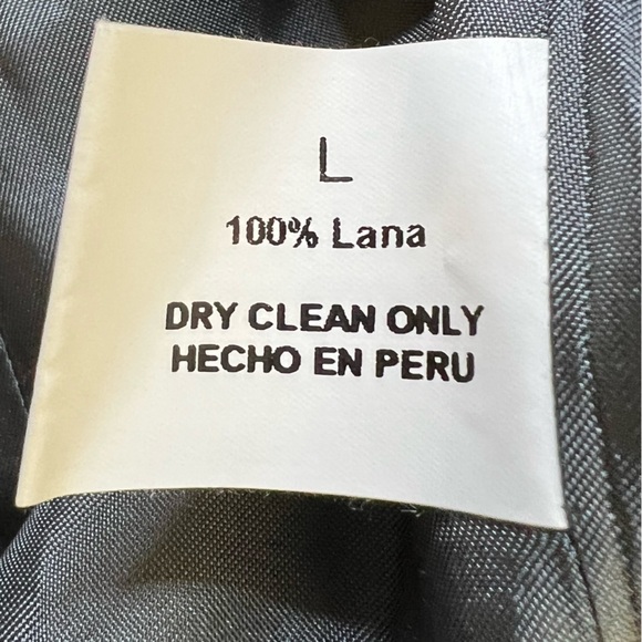 Tumi Men’s Gray Wool Zip Front Lined Jacket Made in Peru Size Large EUC - Picture 11 of 14